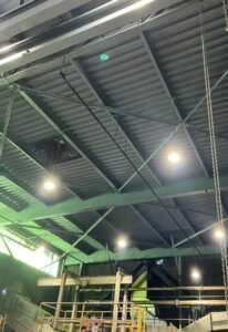 facility ceiling after industrial painting work completed by FCS Industrial Solutions